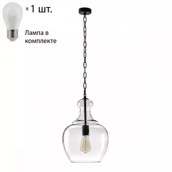 Подвесной светильник с лампочкой CRYSTAL LUX CONSTANCIA SP1 BROWN+Lamps