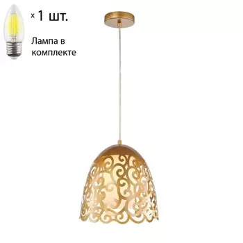 Подвесной светильник с лампочкой Favourite Antares 2931-1P+Lamps Е27 Свеча