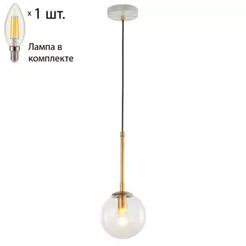 Подвесной светильник с лампочкой Favourite Marmore 2671-1P+Lamps E14 Свеча