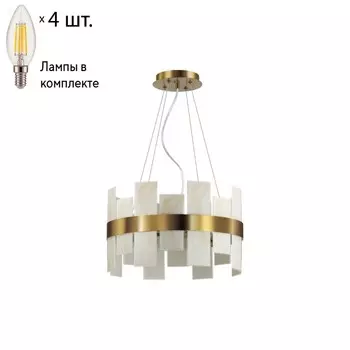 Подвесной светильник с лампочкой Lumion Shanti 5269/4+Lamps E14 Свеча
