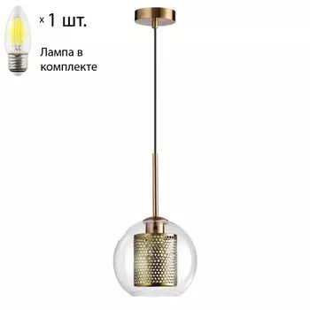 Подвесной светильник с лампочкой Odeon Light Clocky 4939/1+Lamps Е27 Свеча