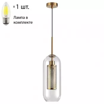 Подвесной светильник с лампочкой Odeon Light Clocky 4940/1+Lamps Е27 Свеча