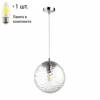 Подвесной светильник с лампочкой Odeon Light Otila 4781/1+Lamps Е27 Свеча