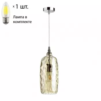 Подвесной светильник с лампочкой Odeon Light Sitora 4768/1+Lamps Е27 Свеча