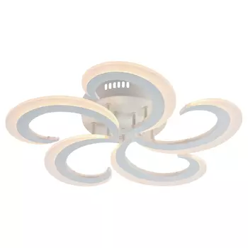 Потолочная диммируемая люстра с пультом ДУ Profit Light 8462/5 WHT 70W SMART (АЛИСА)