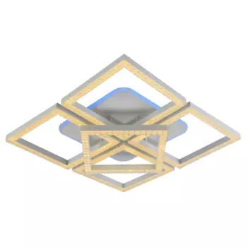 Потолочная диммируемая люстра с пультом ДУ Profit Light 5877/4+1 WHT 180W+10W RGB