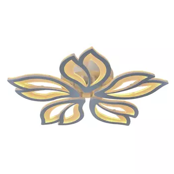 Потолочная диммируемая люстра с пультом ДУ Profit Light 8004/5 WHT 70W+7W SMART (АЛИСА)