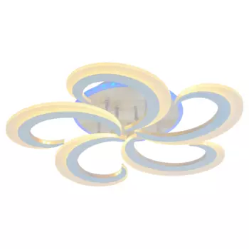 Потолочная диммируемая люстра с пультом ДУ Profit Light 8462/5 WHT 70W+7W RGB