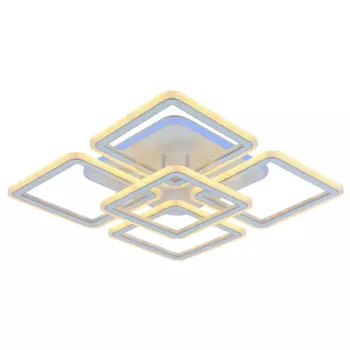 Потолочная диммируемая люстра с пультом ДУ Profit Light 8465/4+1B WHT 140W+10W RGB