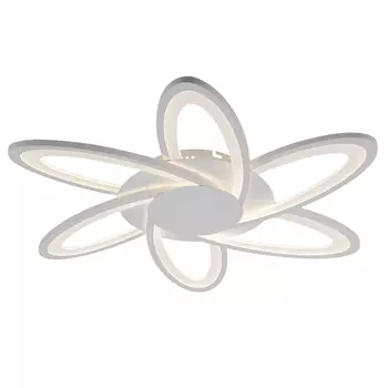 Потолочная диммируемая люстра с пультом ДУ Profit Light 8014/6 WHT 144W SMART (Алиса)