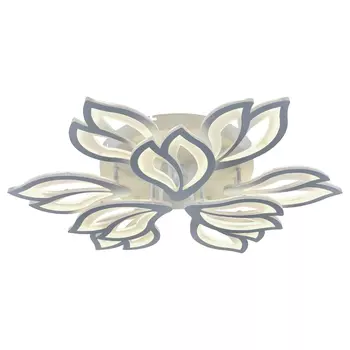 Потолочная диммируемая люстра с пультом ДУ Profit Light 8004/6+3 WHT 198W SMART (Алиса)