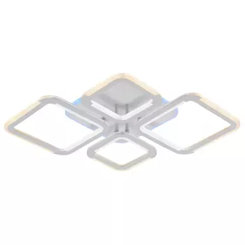 Потолочная диммируемая люстра с пультом ДУ Profit Light 9821/2+2 WHT 84W+8W RGB