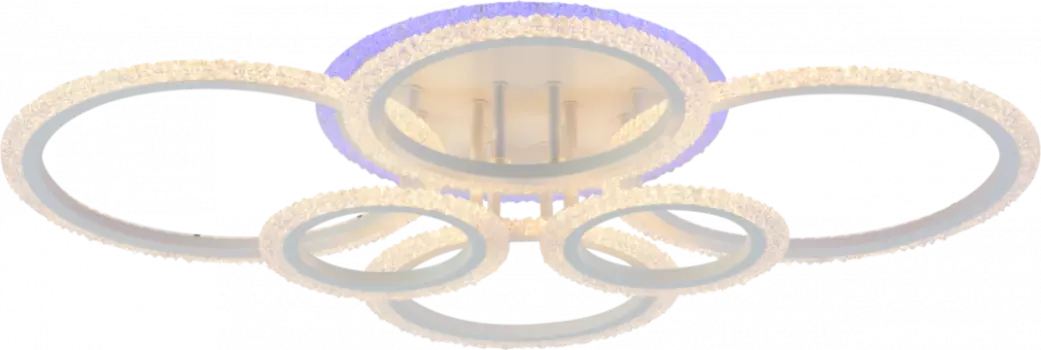 Потолочная диммируемая люстра с пультом ДУ Profit Light 8447/6 WHT 132W+8W RGB