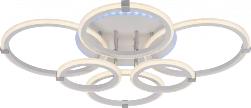 Потолочная диммируемая люстра с пультом ДУ Profit Light 6319/6 WHT 140W+8W RGB