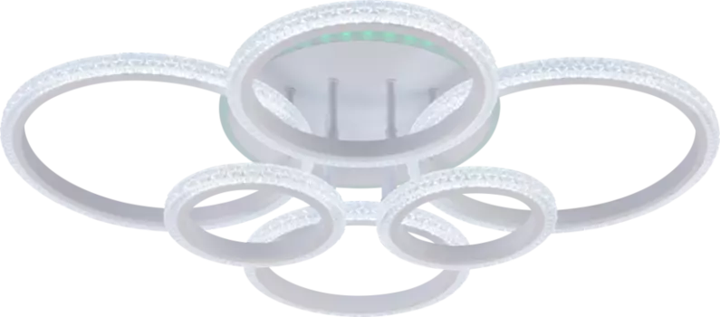 Потолочная диммируемая люстра с пультом ДУ Profit Light 6333/6 WHT 144W+8W RGB