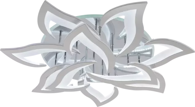 Потолочная диммируемая люстра с пультом ДУ Profit Light 8028/8+4 CHR 216W+15W RGB