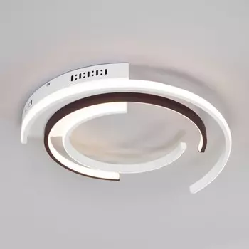 Потолочная диммируемая люстра с пультом ДУ Eurosvet 90248/3 белый/ черный