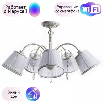 Потолочная люстра Arte Lamp Alexia с поддержкой Маруся A9515PL-5WG-М