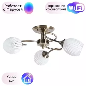 Потолочная люстра Arte Lamp Arya с поддержкой Маруся A2941PL-3AB-М