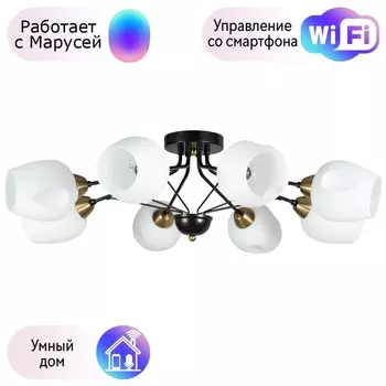 Потолочная люстра Arte lamp Brighton с поддержкой Маруся A2706PL-8CK-М