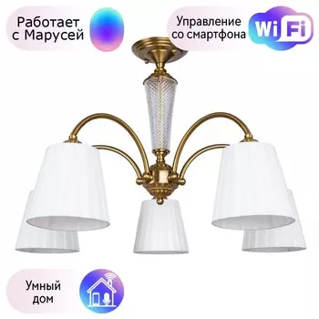 Потолочная люстра Arte Lamp Gracie с поддержкой Маруся A7301PL-5PB-М