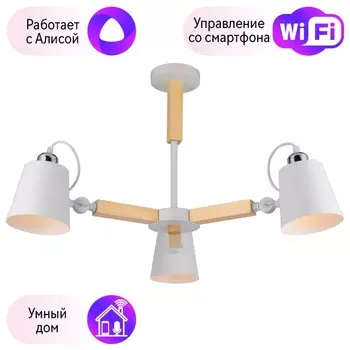 Потолочная люстра Arte Lamp с поддержкой Алиса A7141PL-3WH-A