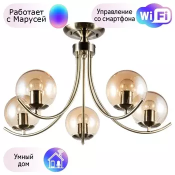 Потолочная люстра Arte lamp Scarlett с поддержкой Маруся A2715PL-5AB-М