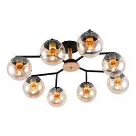 Потолочная люстра Escada Village 1130/8PL Black/Wood