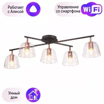 Потолочная люстра Lumion Joseph с поддержкой Алиса 4455/5C-А