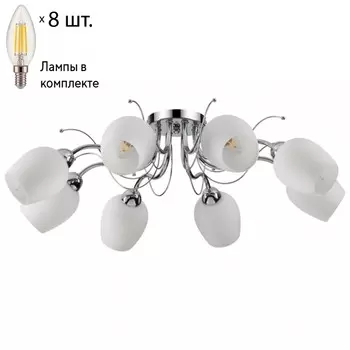 Потолочная люстра Lumion Marcela с лампочками 4594/8C+Lamps E14 Свеча