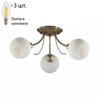 Потолочная люстра Lumion Tula с лампочками 5265/3C+Lamps E14 Свеча