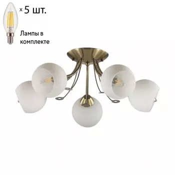 Потолочная люстра Lumion Tula с лампочками 5265/5C+Lamps E14 Свеча