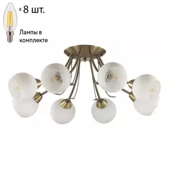 Потолочная люстра Lumion Tula с лампочками 5265/8C+Lamps E14 Свеча