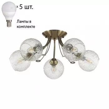 Потолочная люстра Lumion Tula с лампочками 5266/5C+Lamps E14 P45
