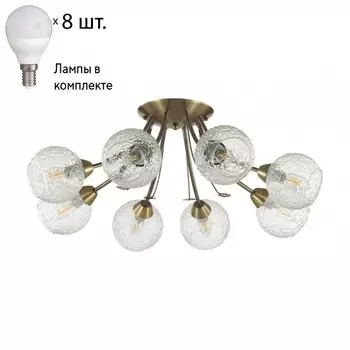 Потолочная люстра Lumion Tula с лампочками 5266/8C+Lamps E14 P45