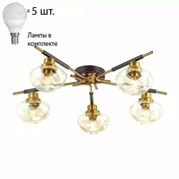 Потолочная люстра Lumion Yoshi с лампочками 4405/5C+Lamps E14 P45