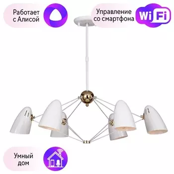 Потолочная люстра на штанге Favourite Humpen с поддержкой Алиса 1758-6P-A
