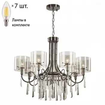 Потолочная люстра Odeon Nicole с лампочками 4890/7+Lamps E14 Свеча