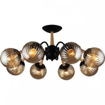 Потолочная люстра Reluce 04886-0.3-08 BK+WOOD (1425018)