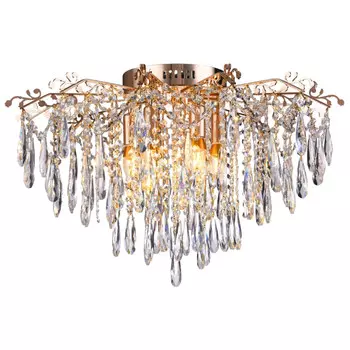 Потолочная люстра с хрусталем Natali Kovaltseva VENERE 81432/6C GOLD