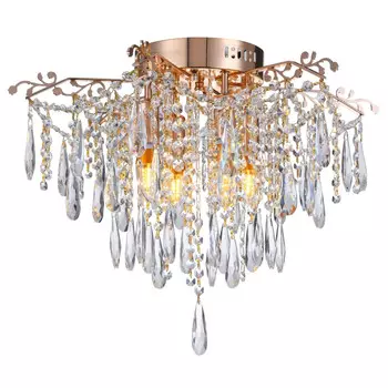 Потолочная люстра с хрусталем Natali Kovaltseva VENERE 81432/4C GOLD