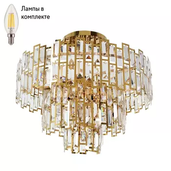 Потолочная люстра с лампочками Arte lamp A1005PL-10GO+Lamps