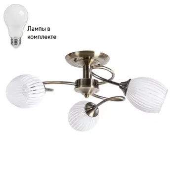 Потолочная люстра с лампочками Arte lamp A2941PL-3AB+Lamps