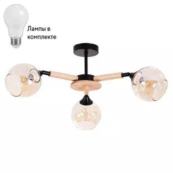 Потолочная люстра с лампочками Arte lamp A4370PL-3BR+Lamps