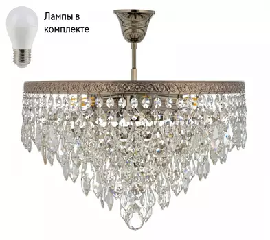 Потолочная люстра с лампочками Arti Lampadari Castellana E 1.3.46.602 N+Lamps