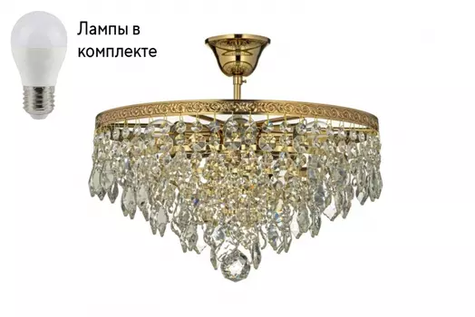 Потолочная люстра с лампочками Arti Lampadari Castellana E 1.3.38.602 G+Lamps