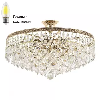 Потолочная люстра с лампочками Arti Lampadari Castellana E 1.3.46.602 G+Lamps