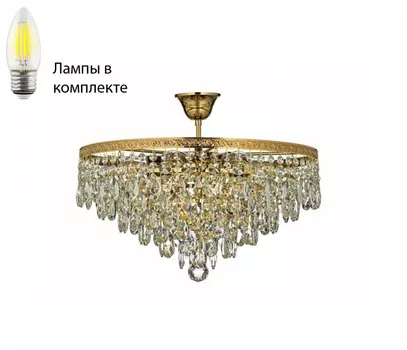 Потолочная люстра с лампочками Arti Lampadari Castellana E 1.3.46.601 G+Lamps