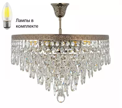 Потолочная люстра с лампочками Arti Lampadari Castellana E 1.3.46.601 N+Lamps