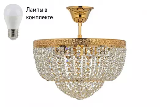 Потолочная люстра с лампочками Arti Lampadari Favola E 1.3.30.502 G+Lamps